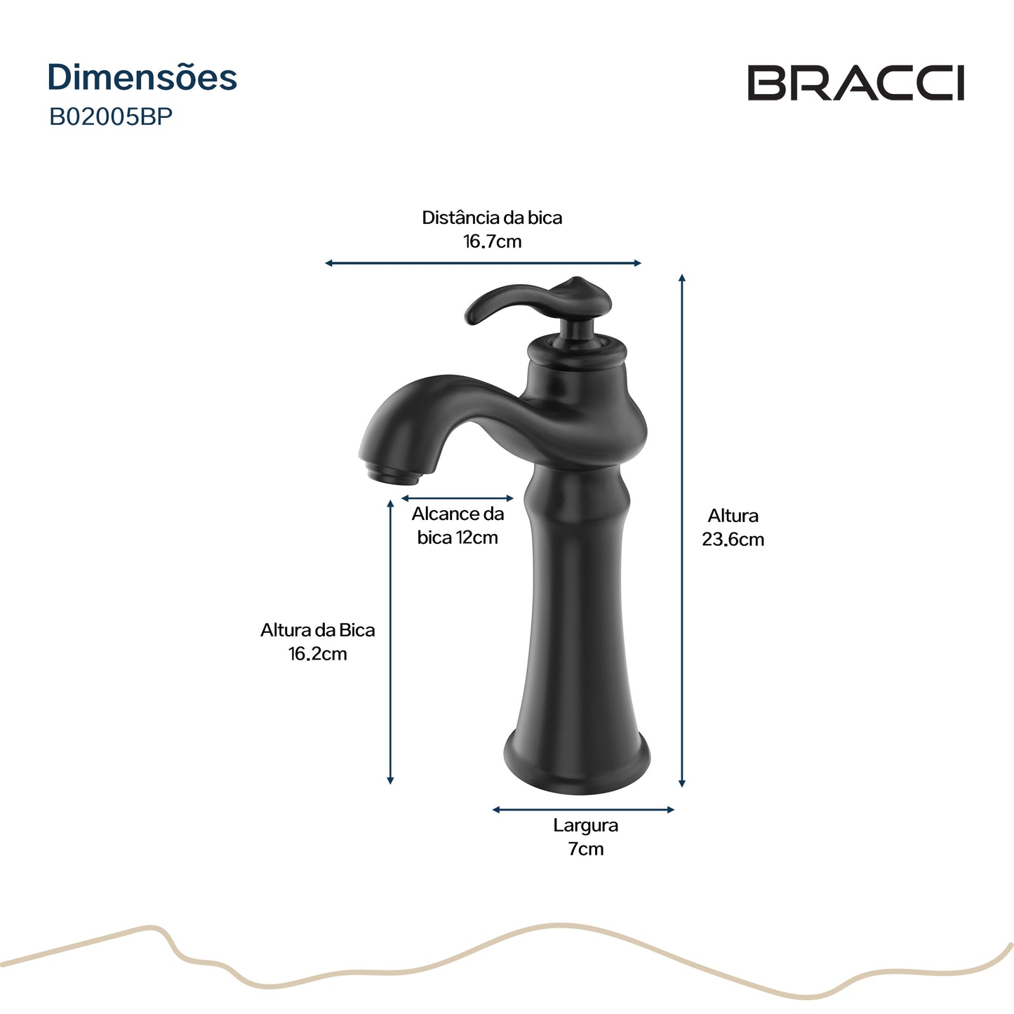 MISTURADOR MONOCOMANDO PRETO FOSCO ST CLAIRE PVD