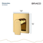 ACABAMENTO MONOCOMANDO CHUVEIRO DOURADO  NANOTECNOLOGIA