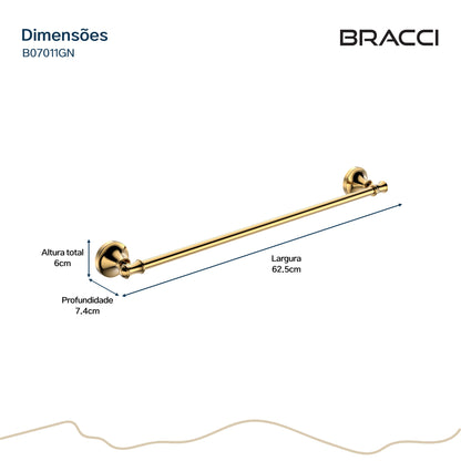 TOALHEIRO SIMPLES ST CLAIRE DOURADO
