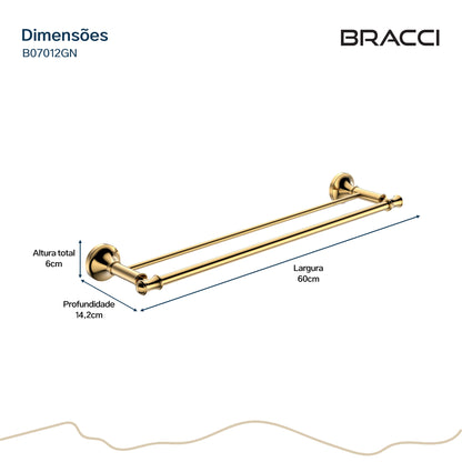 TOALHEIRO DUPLO ST CLAIRE DOURADO