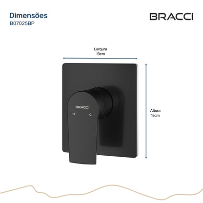 ACABAMENTO MONOCOMANDO DUCHA HIGIÊNICA PRETO FOSCO PVD
