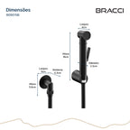 KIT DUCHA HIGIÊNICA QUENTE/FRIA PRETO