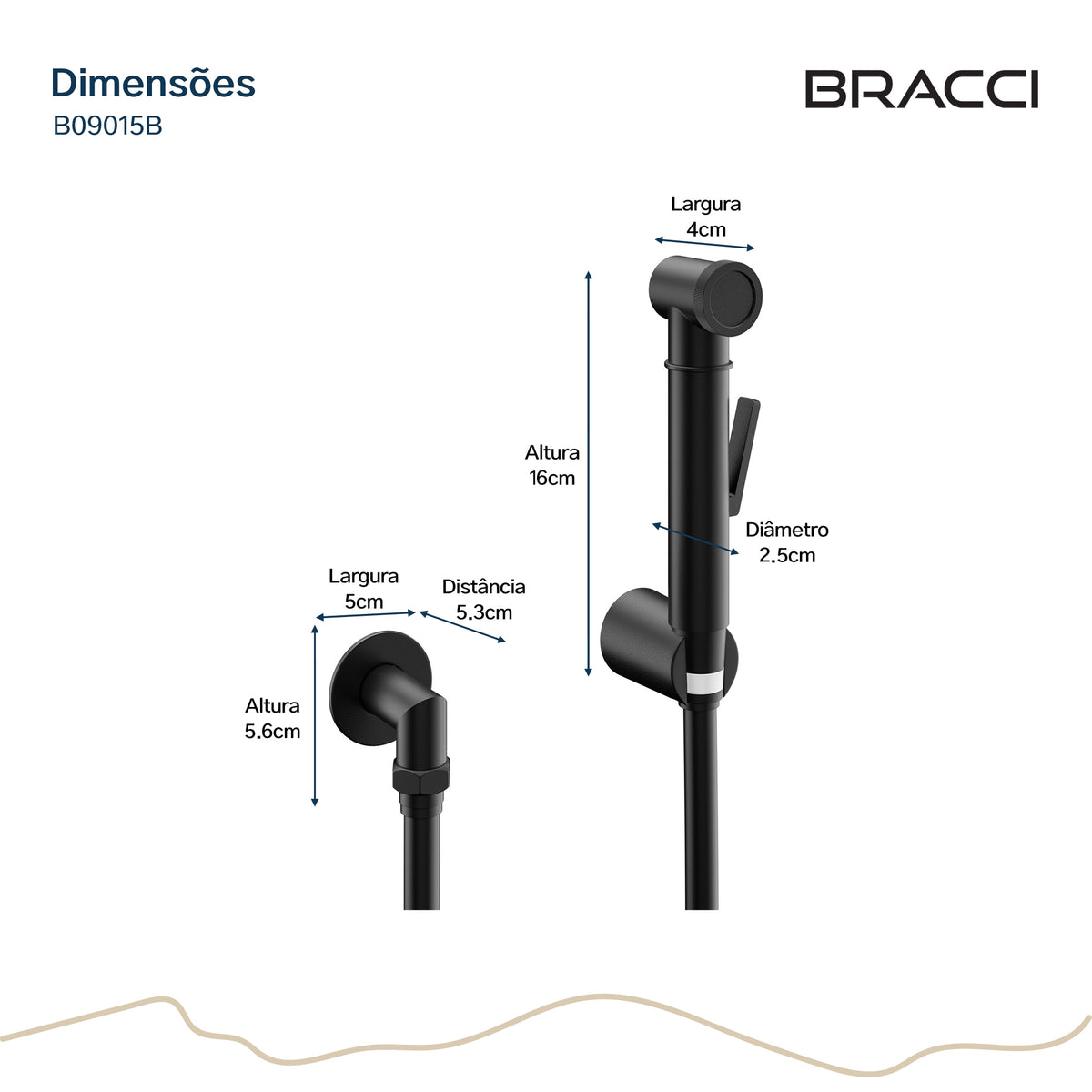 KIT DUCHA HIGIÊNICA QUENTE/FRIA PRETO