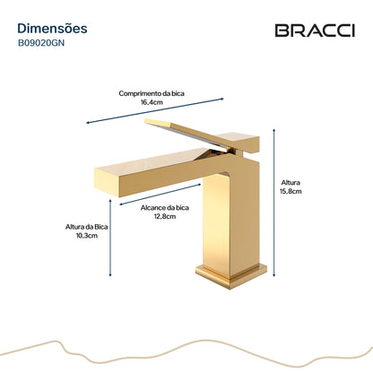 TORNEIRA MONOCOMANDO Q/F NEW VERCCI DOURADO