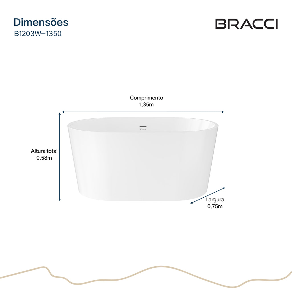 BANHEIRA DE IMERSÃO MAESTRI 1.35M