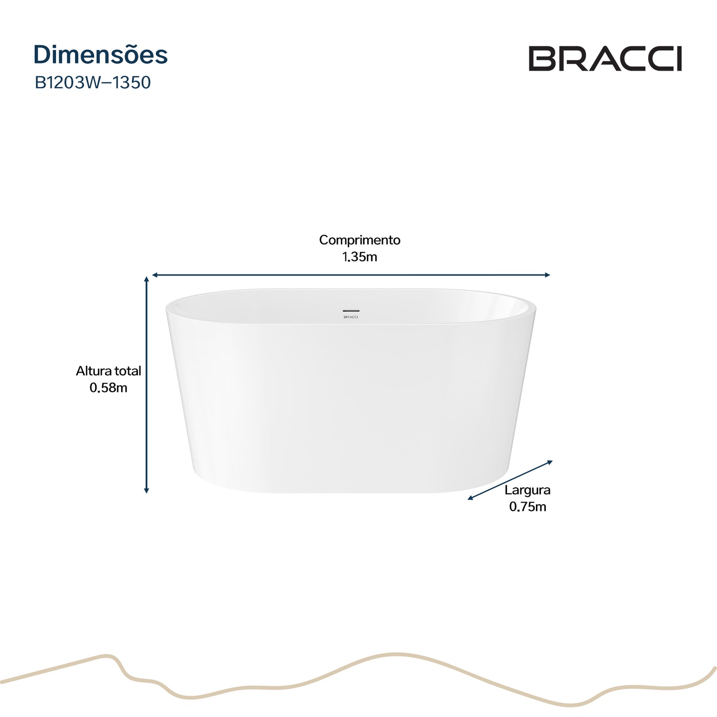 BANHEIRA DE IMERSÃO MAESTRI 1.35M