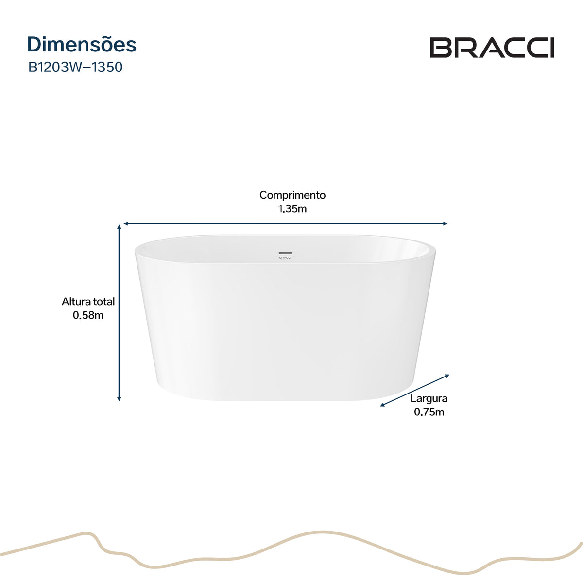 BANHEIRA DE IMERSÃO MAESTRI 1.35M