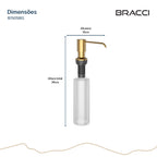 DISPENSER DE DETERGENTE DOURADO ESCOVADO