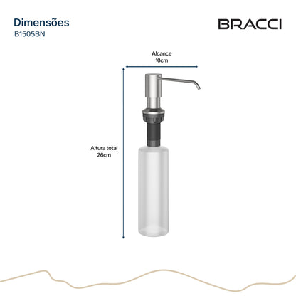 Dispenser de Detergente Aço Escovado