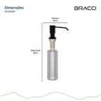 DISPENSER DE DETERGENTE PRETO FOSCO