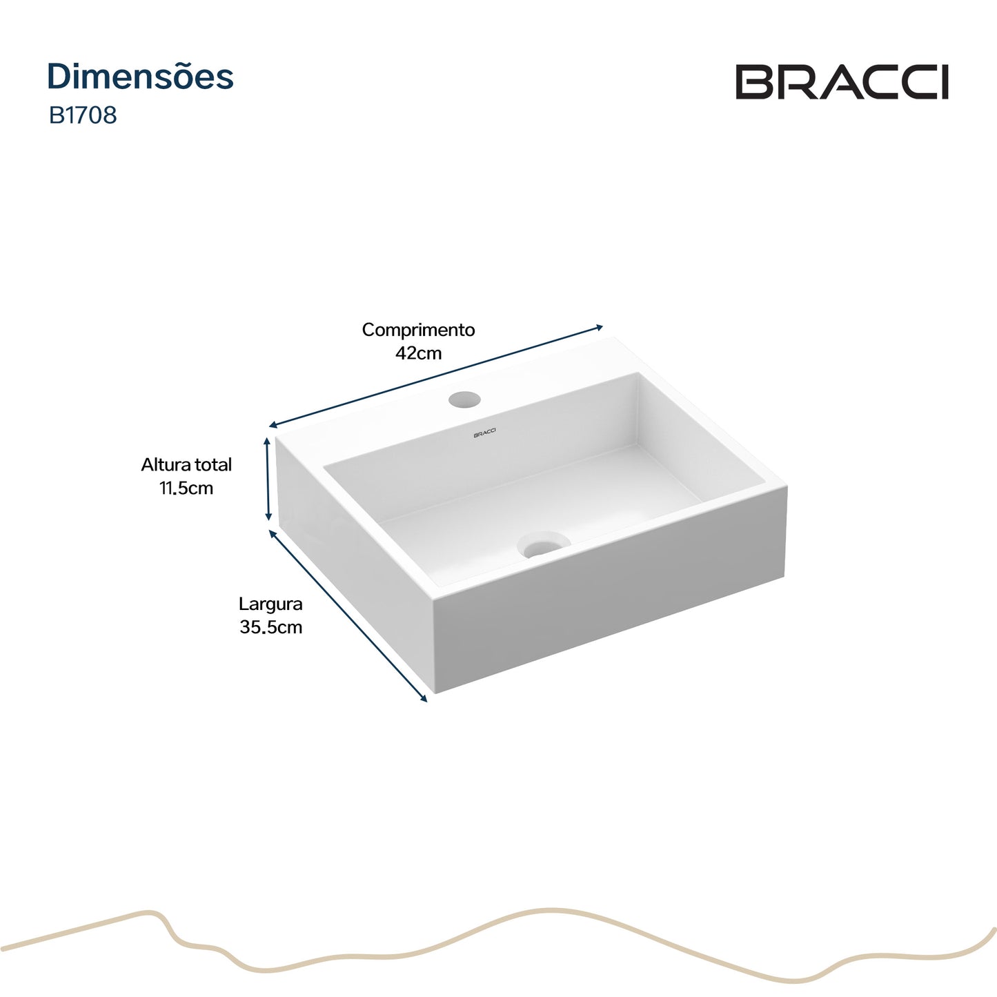 CUBA VIGGO 42CM BRANCO BRILHO