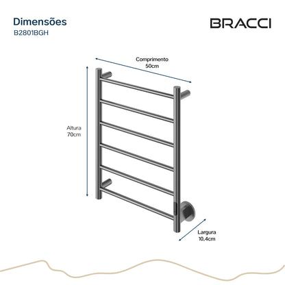 TOALHEIRO TÉRMICO GRAFITE ESCOVADO