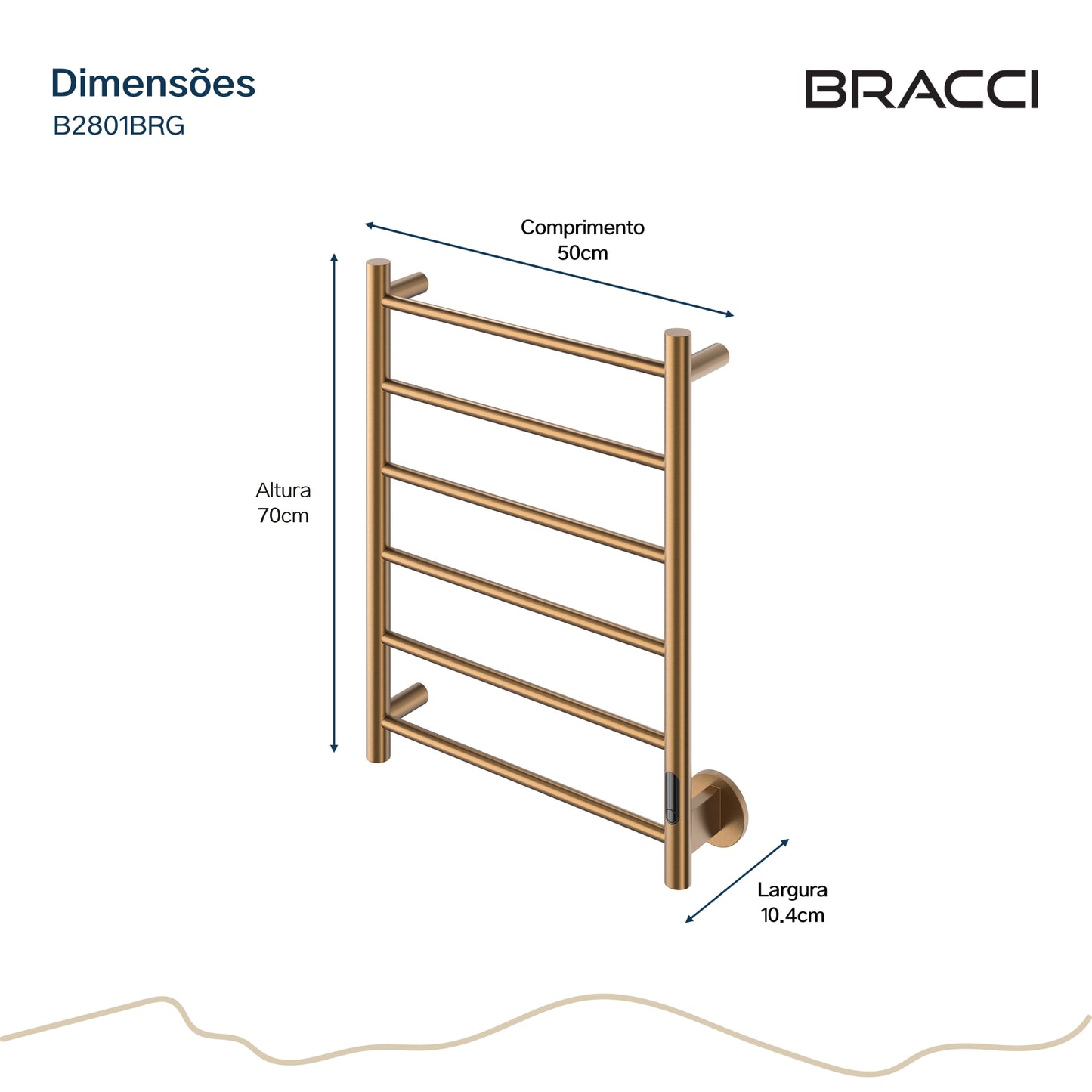 TOALHEIRO TÉRMICO ROSE ESCOVADO