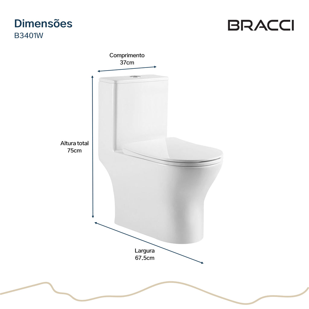BACIA SANITÁRIA MONOBLOCO SERENA BRANCA