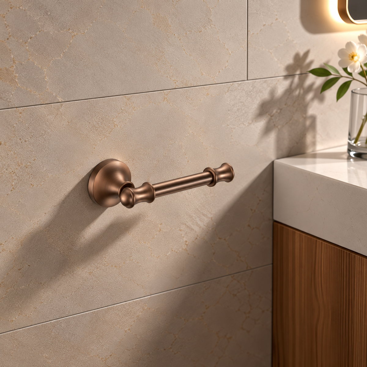 PORTA PAPEL HIGIÊNICO ST CLAIRE BRONZE ESCOVADO