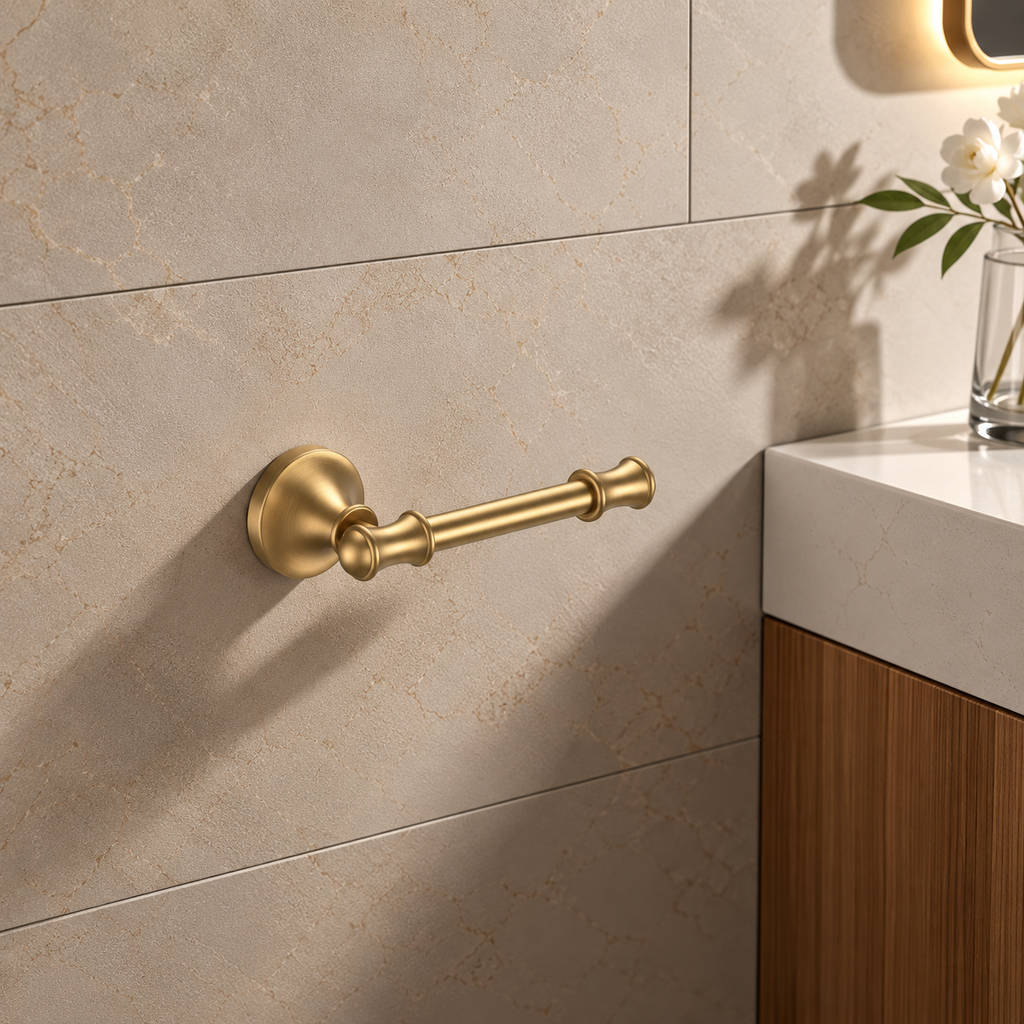 PORTA PAPEL HIGIENICO ST CLAIRE DOURADO ESCOVADO