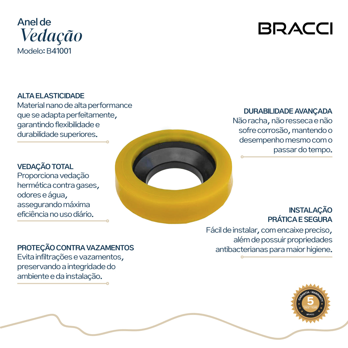 ANEL DE VEDAÇÃO PARA BACIA SANITÁRIA