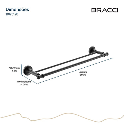 TOALHEIRO DUPLO ST CLAIRE PRETO