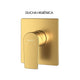 Acabamento Monocomando de Ducha Higiênica Dourado Escovado