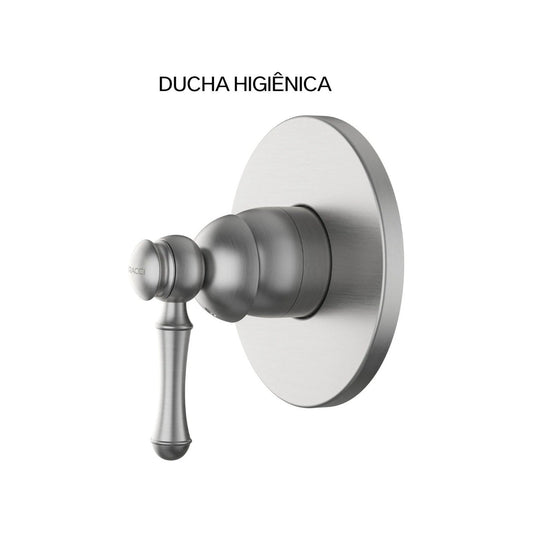 Acabamento Monocomando Ducha Higiênica Clássico Aço Escovado