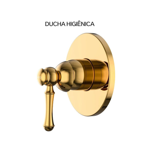 Acabamento Monocomando Ducha Higiênica Clássico Dourado